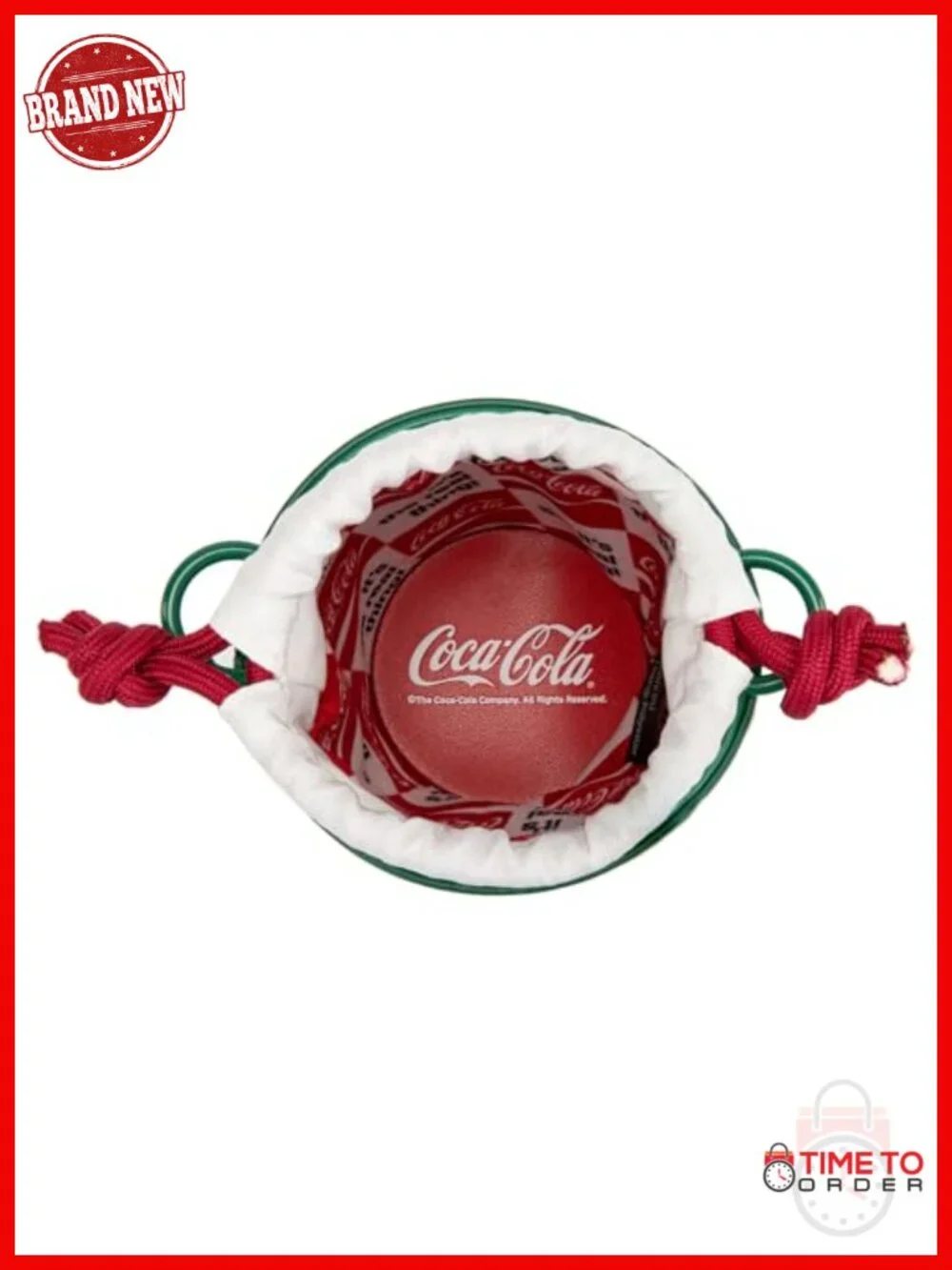 Mini Drawstring Bucket Crossbody Bag with Soccer Patch